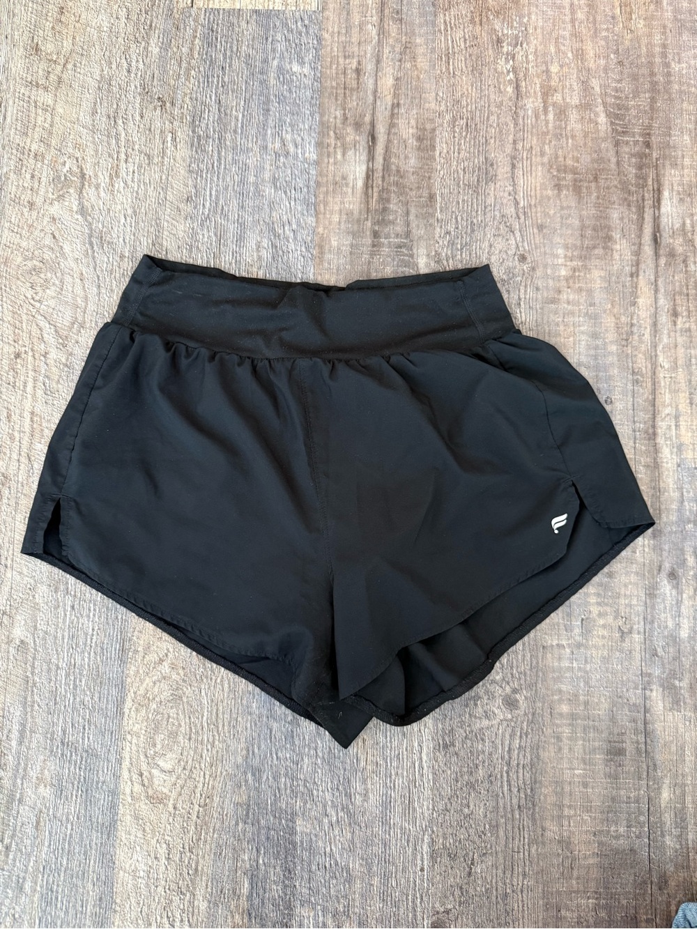 Fabletics Black Women's Athletic Shorts with Logo Size S/M Boy Short Liner